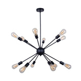 Lustra Ponile, metal, 52x52x100 cm - Negru