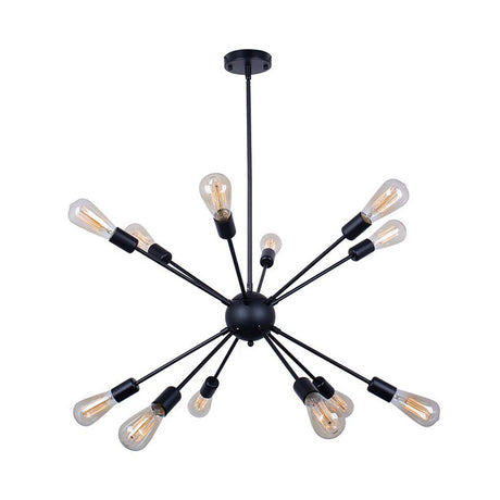 Lustra Ponile metal, negru, 52x52x100 cm