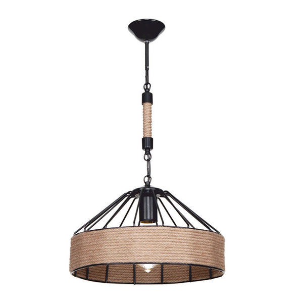 Lustra PWL-0975, negru-Natural, D33x20 cm