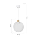Lustra PWL-0977, alb-auriu, D26x33 cm, perspectiva suplimentara