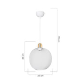 Lustra PWL-0977, alb-auriu, D26x33 cm, perspectiva suplimentara