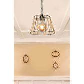 Lustra PWL-1114, negru-bej, 30x30x54 cm, imagine suplimentara