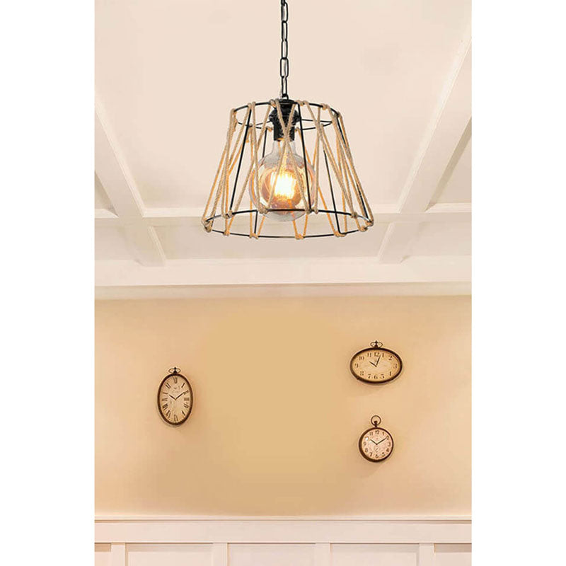 Lustra PWL-1114, negru-bej, 30x30x54 cm, imagine suplimentara