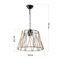 Lustra PWL-1114, negru-bej, 30x30x54 cm, perspectiva suplimentara