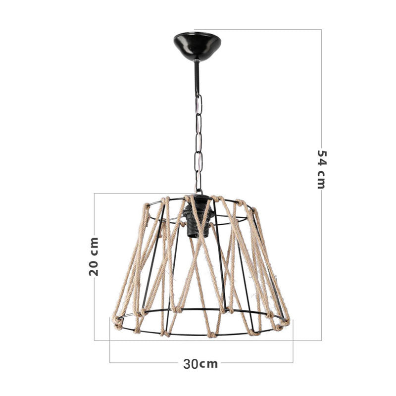 Lustra PWL-1114, negru-bej, 30x30x54 cm, perspectiva suplimentara