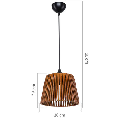 Lustra PWL-1116, maro, 20x20x60 cm, perspectiva suplimentara