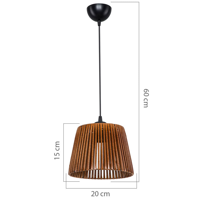 Lustra PWL-1116, maro, 20x20x60 cm, perspectiva suplimentara