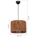 Lustra PWL-1117, maro, 30x75 cm, perspectiva suplimentara