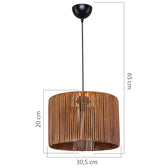 Lustra PWL-1117, maro, 30x75 cm, perspectiva suplimentara