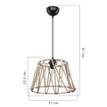 Lustra, PWL-1160, Negru, 30x54 cm, perspectiva suplimentara