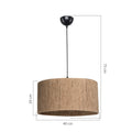 Lustra PWL-1184, maro, 40x75 cm, perspectiva suplimentara