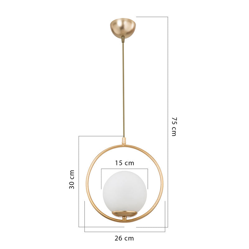 Lustra PWL-1193, auriu, 26x75 cm, perspectiva suplimentara