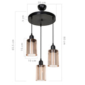 Lustra PWL-1195, Negru, 30x30x80 cm, perspectiva suplimentara