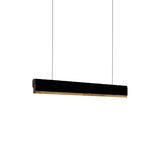 Lustra Rafmole LED metal negru si lemn, 120x100 cm