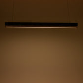 Lustra Rafmole LED metal negru si lemn, 120x100 cm, imagine suplimentara