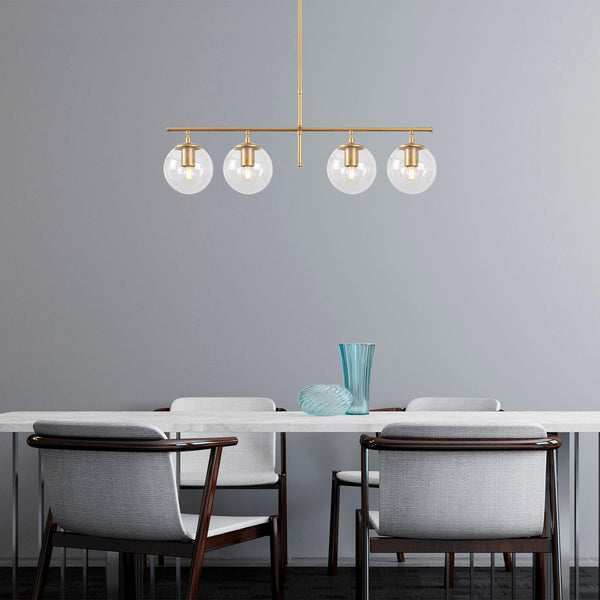 Lustra Roe Chandelier, Auriu, 81x15x76 cm