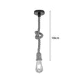 Lustra Ropily funie metalica, Natural, D1x100 cm, imagine suplimentara