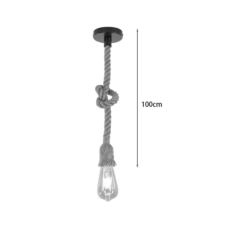 Lustra Ropily funie metalica, Natural, D1x100 cm, imagine suplimentara