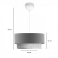 Lustra Sombre tesatura, gri-galben, 30x15x70 cm, imagine suplimentara