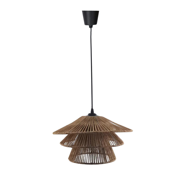Lustra Stejarim sfoara din hartie, maro, 36x36x19 cm