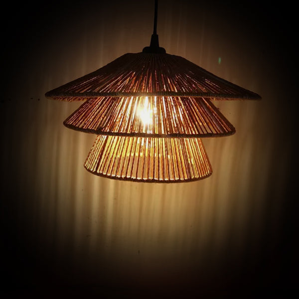 Lustra Stejarim sfoara din hartie, maro, 36x36x19 cm