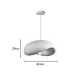 Lustră suspendată Ferecon, plastic, albă, 45x25 cm