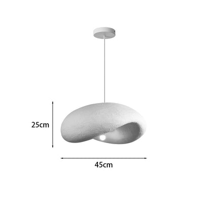 Lustră suspendată Ferecon, plastic, albă, 45x25 cm, detaliu produs