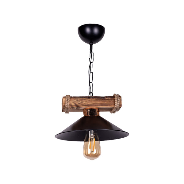 Lustra tavan Arique, metal, Negru, 25x70 cm