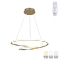 lustra Lustră tavan cu LED Rexon, Metal, Auriu, 49x12 cm