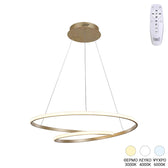 lustra Lustră tavan cu LED Rexon, Metal, Auriu, 49x12 cm