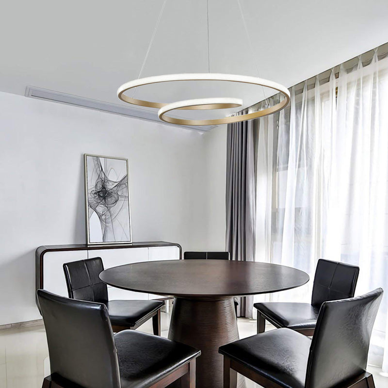 Lustră tavan cu LED Rexon, Metal, Auriu, 49x12 cm