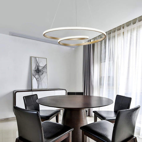 Lustră tavan cu LED Rexon, Metal, Auriu, 49x12 cm
