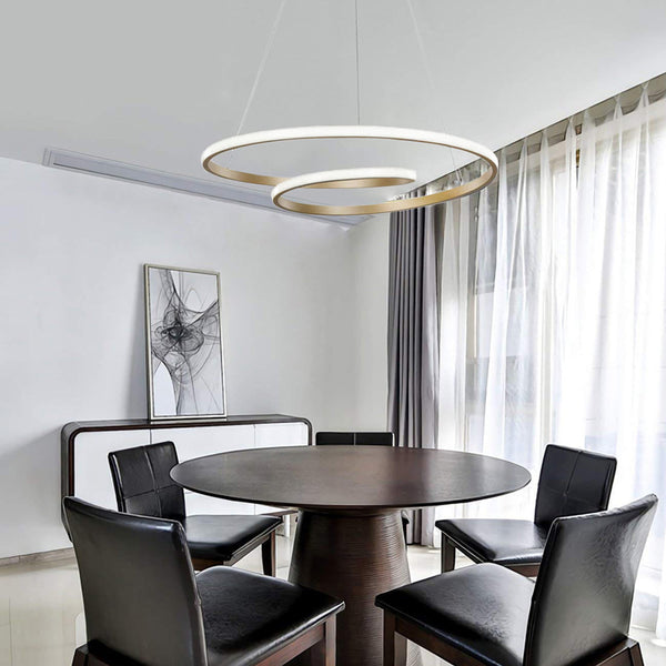 Lustră tavan cu LED Rexon, Metal, Auriu, 49x12 cm