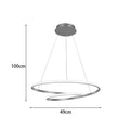 Lustră tavan cu LED Rexon, Metal, Auriu, 49x12 cm, detaliu produs