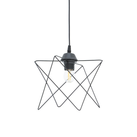 Lustra tavan moderna cu design, Langit, metal, Negru, 18x18x65 cm