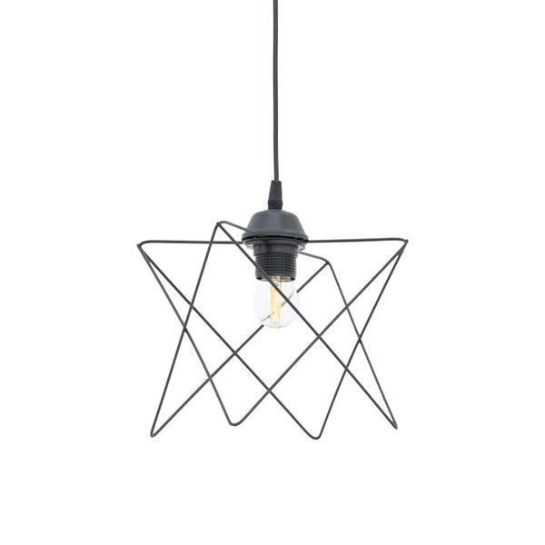 Lustra tavan moderna cu design, Langit, metal, Negru, 18x18x65 cm