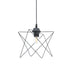 Lustra tavan moderna cu design, Langit, metal Negru, 18x18x65 cm