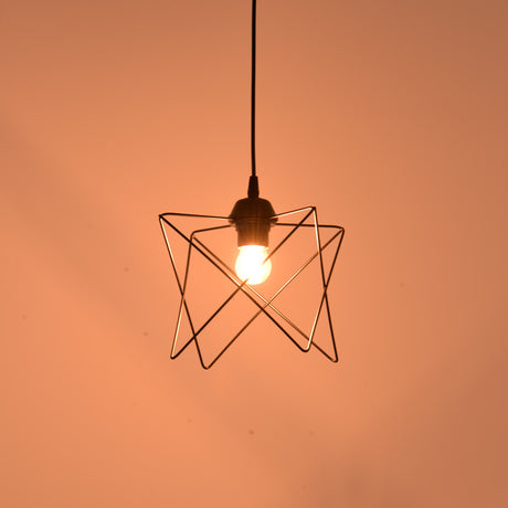 Lustra tavan moderna cu design, Langit, metal, Negru, 18x18x65 cm
