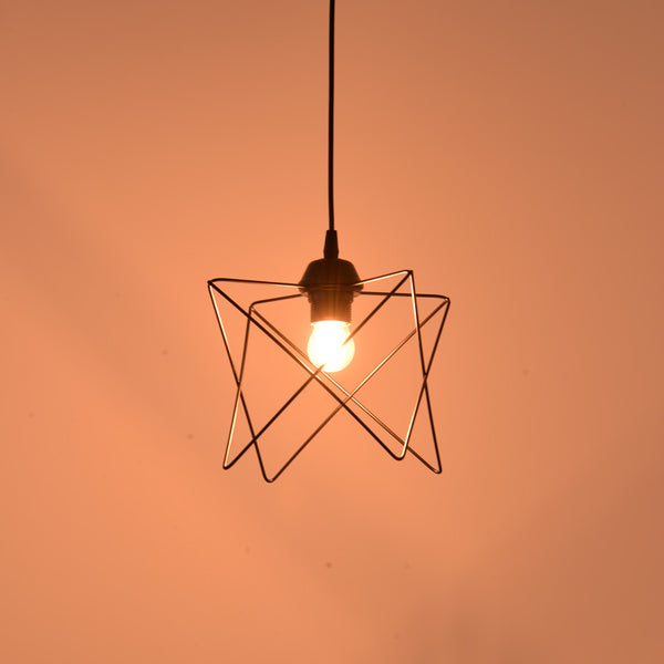 Lustra tavan moderna cu design, Langit, metal, Negru, 18x18x65 cm