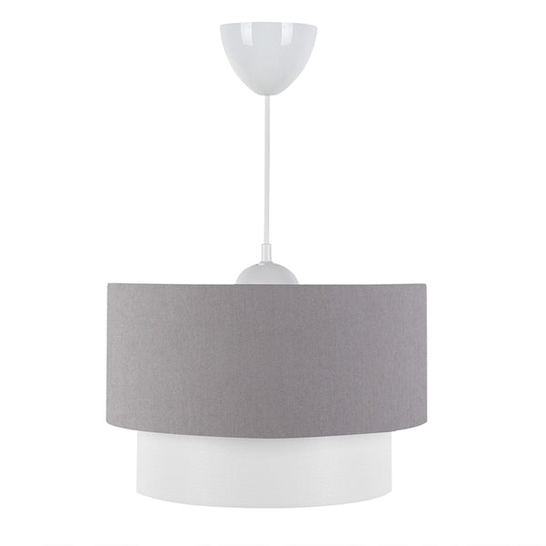 Lustra tavan PWL-1087, alb-Gri, D30x20 cm