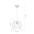 Lustra Teeby, metal, Alb, 22x22x17 cm, perspectiva suplimentara