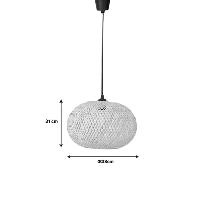 Lustra Universe bambus, Natural, 38x38x31 cm, detaliu produs