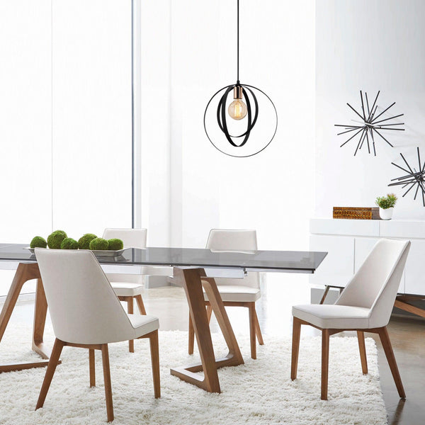 Lustra Vaveyla Chandelier, Negru, 35x35x131 cm