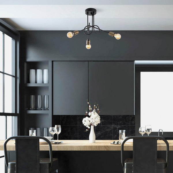Lustra Viraj Chandelier, Negru, 46x46x32 cm