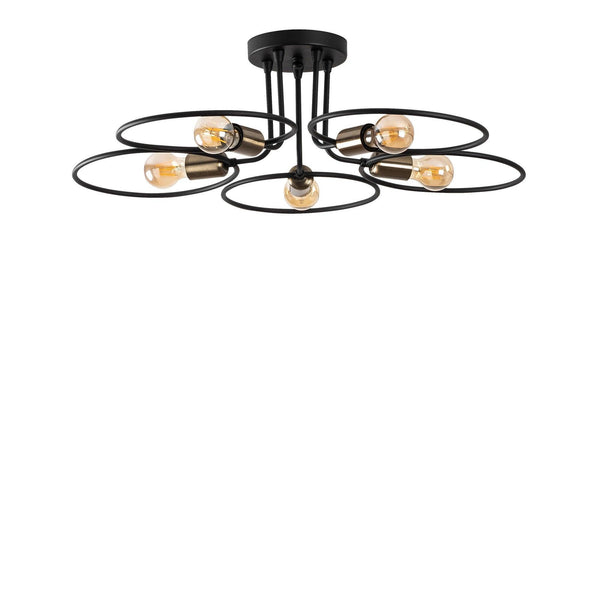 Lustra Wave Chandelier, Negru, 73x73x22 cm
