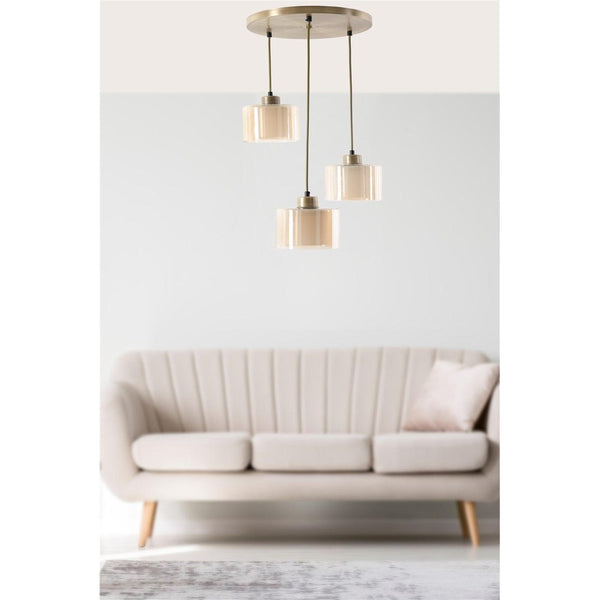 Lustra Yeni Chandelier, Cupru, 30x30x70 cm