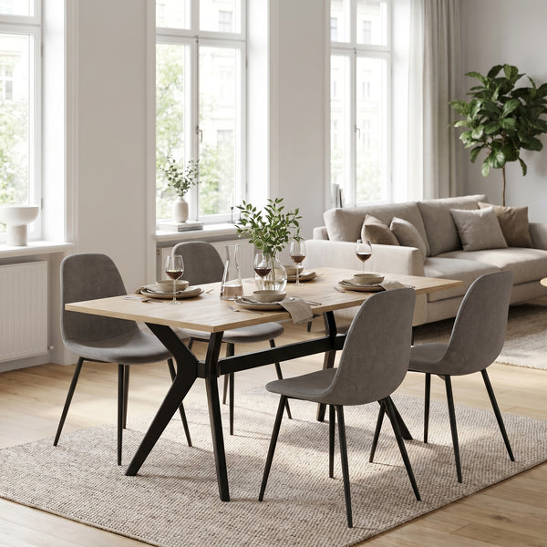 Masă de Dining Adore Luna, Stejar, 181x75x90 cm