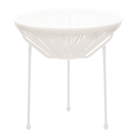 Masă Acapulco, Metal și Rattan, Negru, 50x52 cm