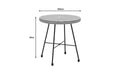 Masa Acapulco negru din metal cu ratan, Natural, 50x50x50 cm, imagine suplimentara