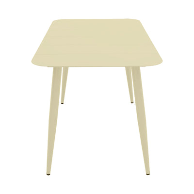 Masă aluminiu cu finisaj Champagne Vista, Aluminiu, 150x80x72 cm, detaliu produs